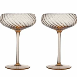 Opacity champagneglass 30 cl 2-pakning, brun