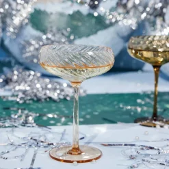 Opacity champagneglass 30 cl 2-pakning, fersken