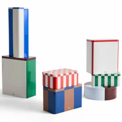 Oppbevaringsboks small, grønn/off-white