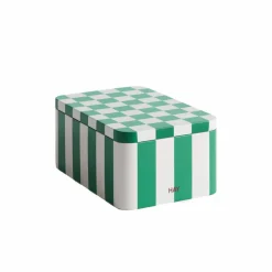Oppbevaringsboks small, rød/off-white