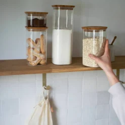 Oppbevaringsglass med bambuslokk 2200 ml