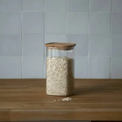 Oppbevaringsglass med bambuslokk 800 ml