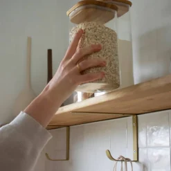 Oppbevaringsglass med bambuslokk 1400 ml