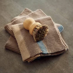 Oppvaskklut 27 × 27 cm 2-pakning, beige/blå