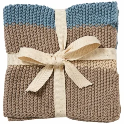 Oppvaskklut 27 × 27 cm 2-pakning, beige/blå