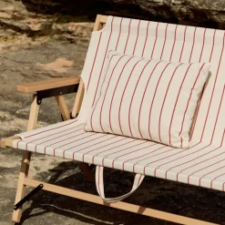 Outdoor Market pute 45 × 35 centimeter, blå/beige