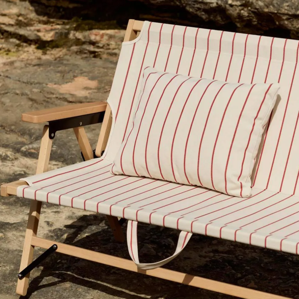Outdoor Market pute 45 × 35 centimeter, blå/beige