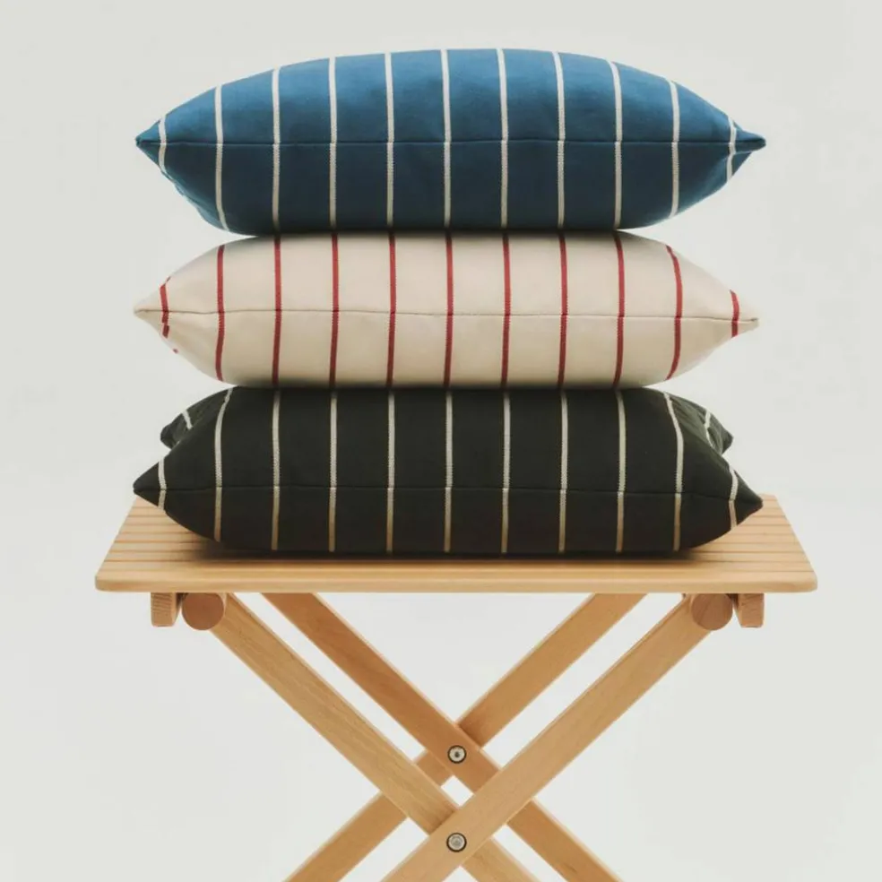 Outdoor Market pute 45 × 35 centimeter, blå/beige