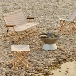 Outdoor Market sammenleggbar krakk, beige/rød