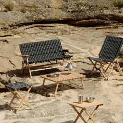 Outdoor Market sofapute, svart/beige