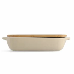 Ovnsform med lokk 31 x 18,5 x 6 cm, creme