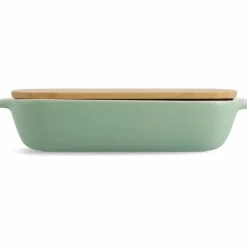 Ovnsform med lokk 31 x 18,5 x 6 cm, creme