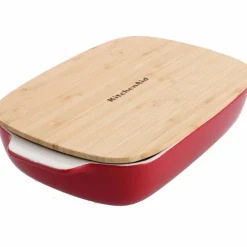 Ovnsform med lokk 39x23,5x7,5 cm, creme