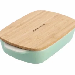 Ovnsform med lokk 26 x 15,5 x 6,5 cm, creme