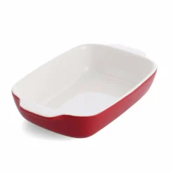 Ovnsform med lokk 31x18,5x6 cm, rød