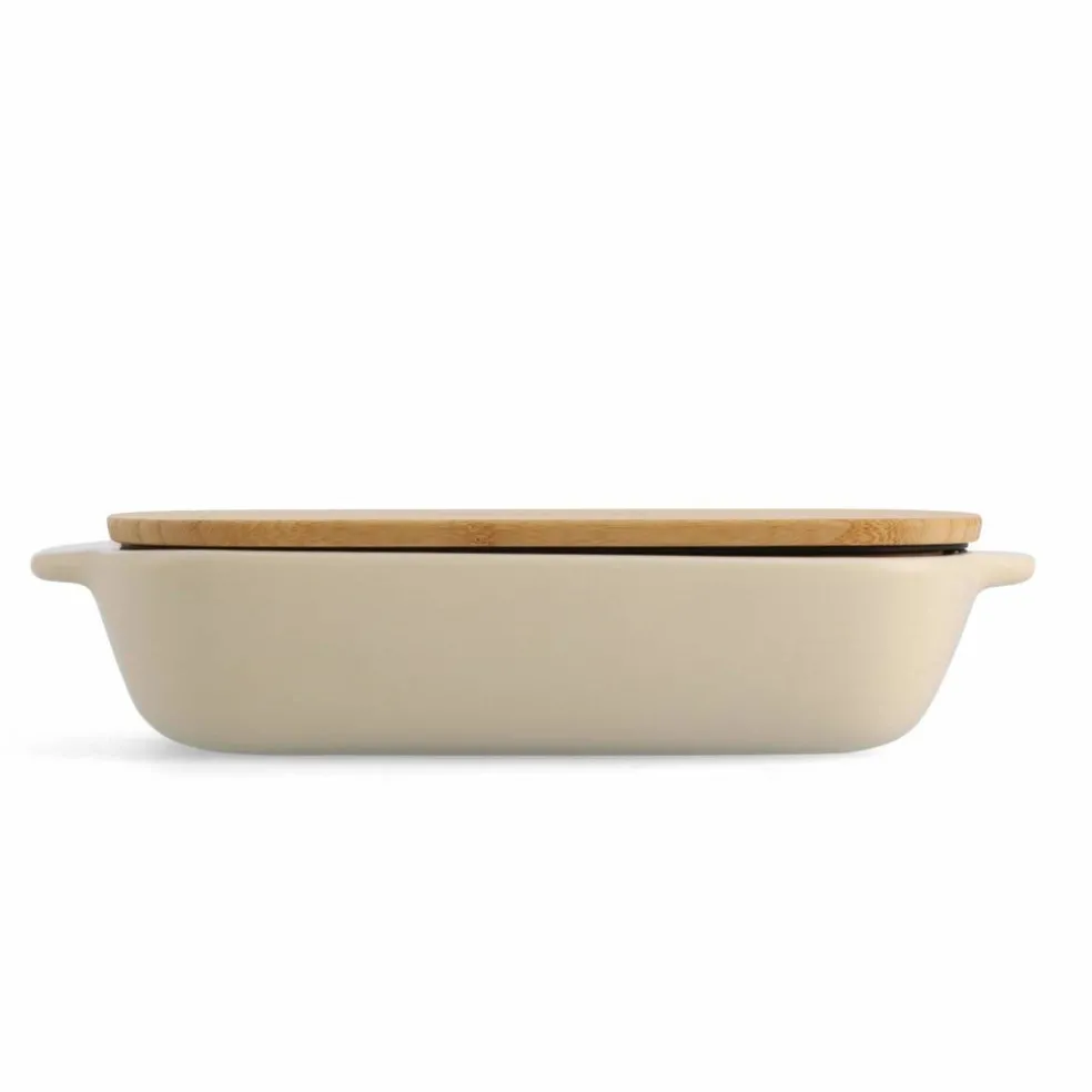 Ovnsform med lokk 31x18,5x6 cm, rød