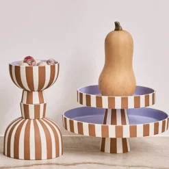 OYOY Toppu serveringsfat 27 cm, caramel/lavender
