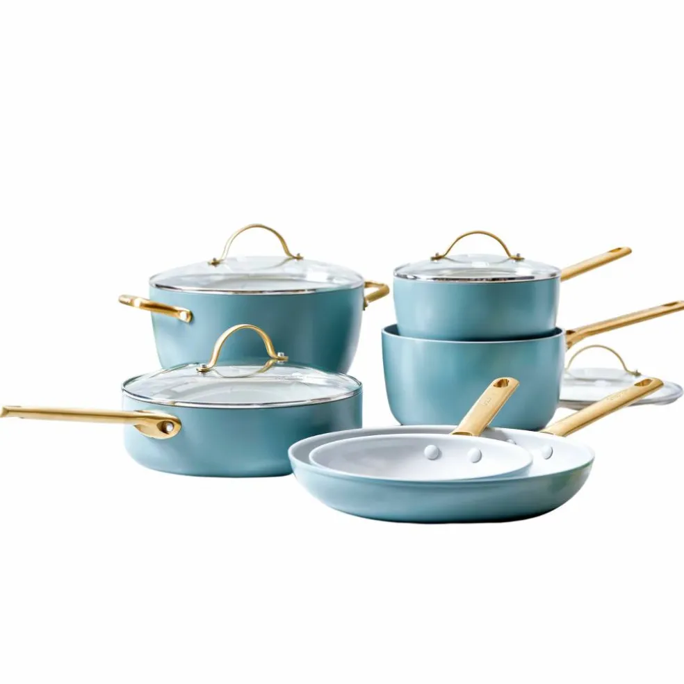 Padova gryte- og pannesett 6 deler, smokey blue
