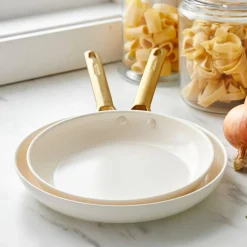 Padova stekepannesett 24 + 28 cm, cream