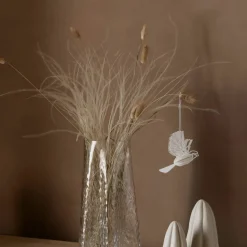 Paper Bird ornament 2-pack, natural
