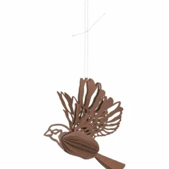 Paper Bird ornament 2-pack, sand