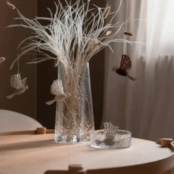 Paper Bird ornament 2-pack, sand