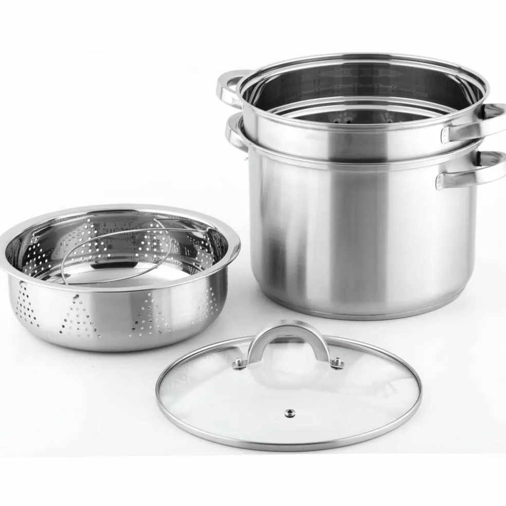 Pastagryte med dampinnsats + dørslag 7,5 liter