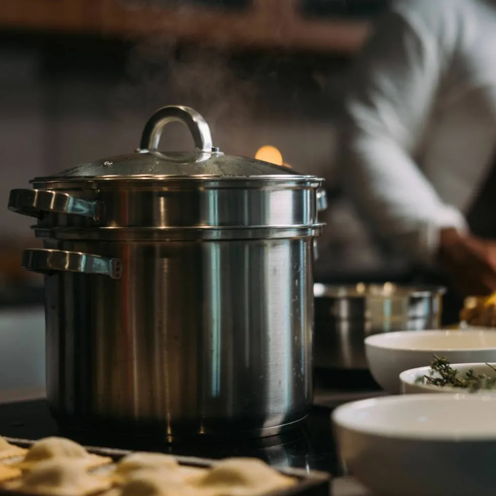 Pastagryte med dampinnsats + dørslag 7,5 liter
