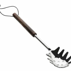 Pastaskje metall/mørk tre
