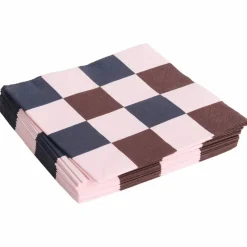 Pattern Lunch serviett, anthracite/bordeaux