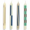 Pattern lys, light green/blue, 4 stk.