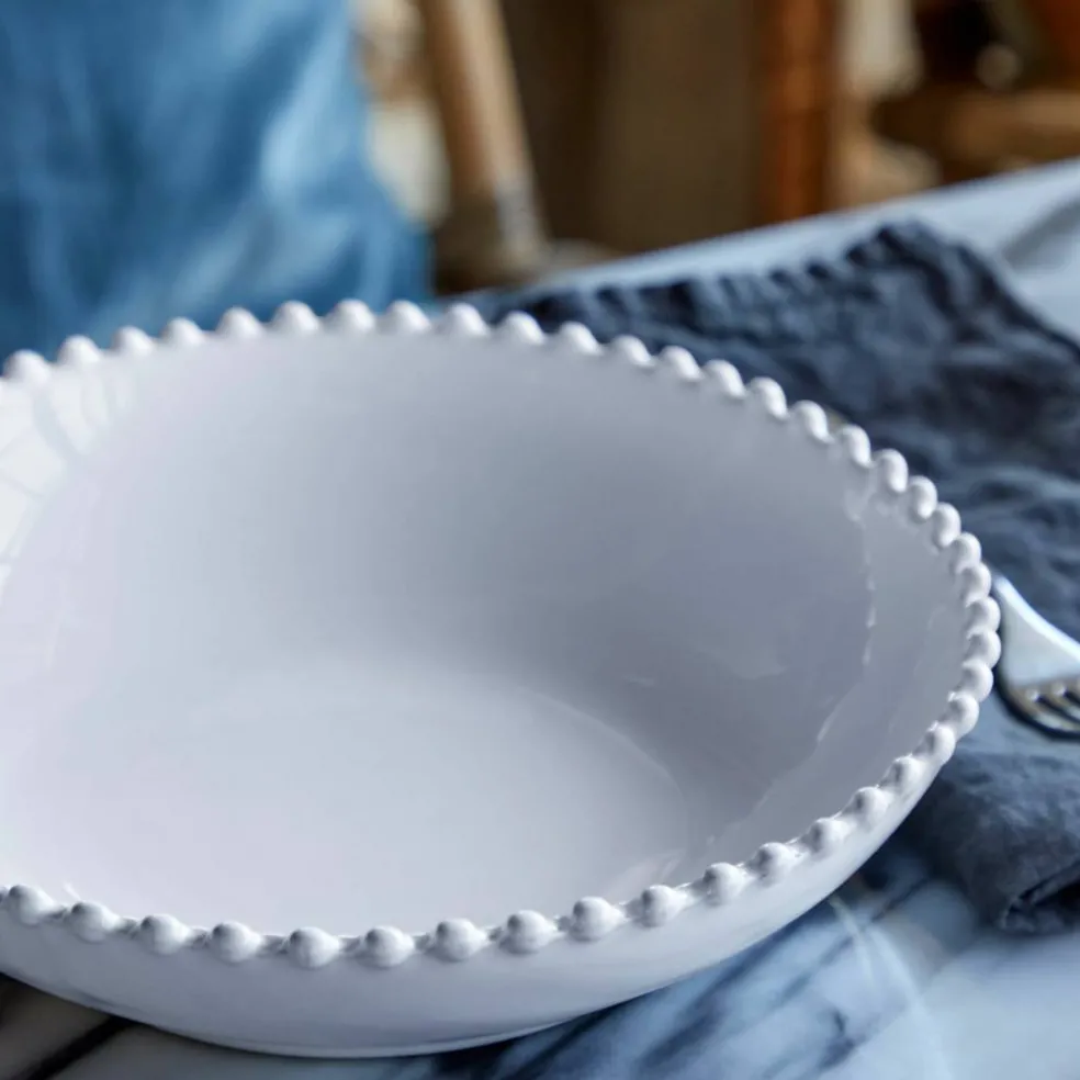 Pearl pastaskål 24 cm, hvit