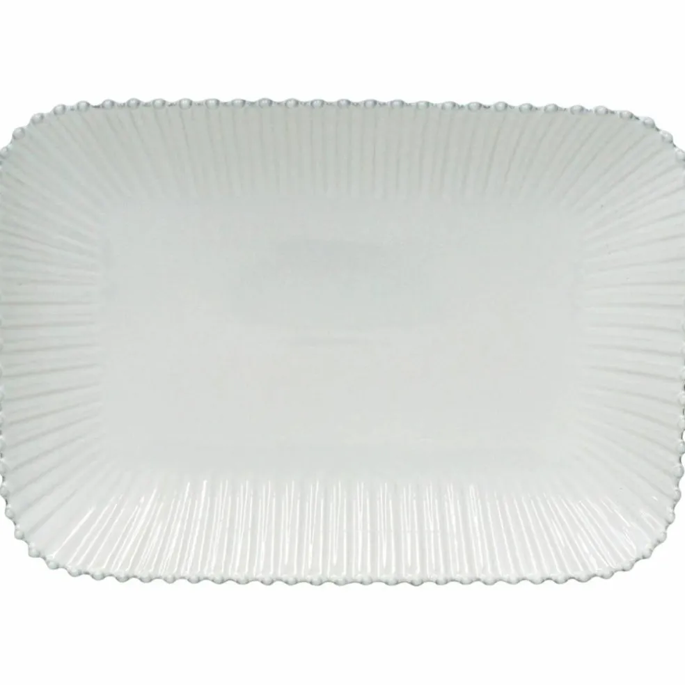 Pearl serveringsfat large, hvit