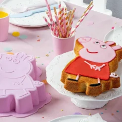 Peppa Gris motiv bakeform 19,5x27 cm, rosa