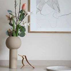 Pillar vase, 32 cm, sand
