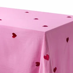 Pink Hearts duk 330×145 cm, rosa