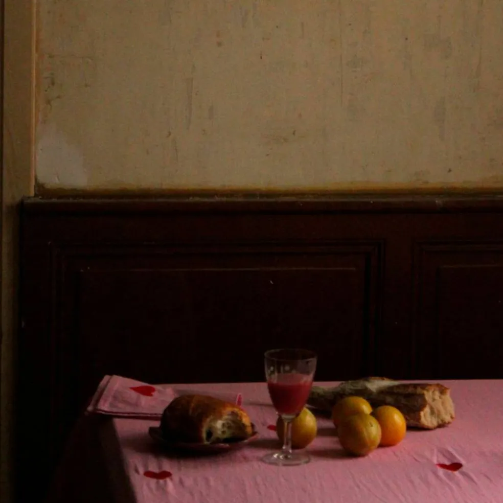 Pink Hearts duk 180×145 cm, rosa