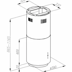 Piper W fritthengende ventilator