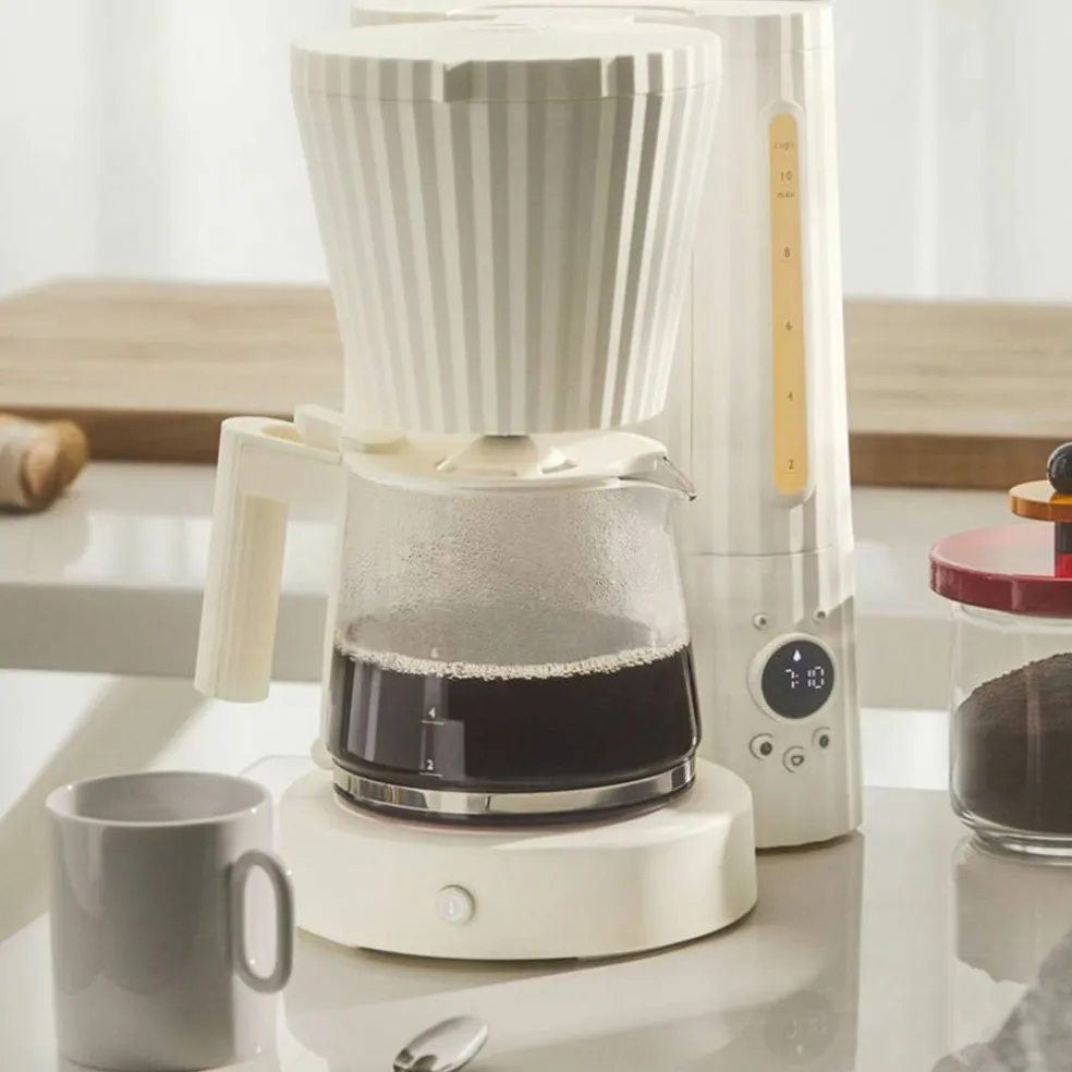 Plissé kaffetrakter, grå