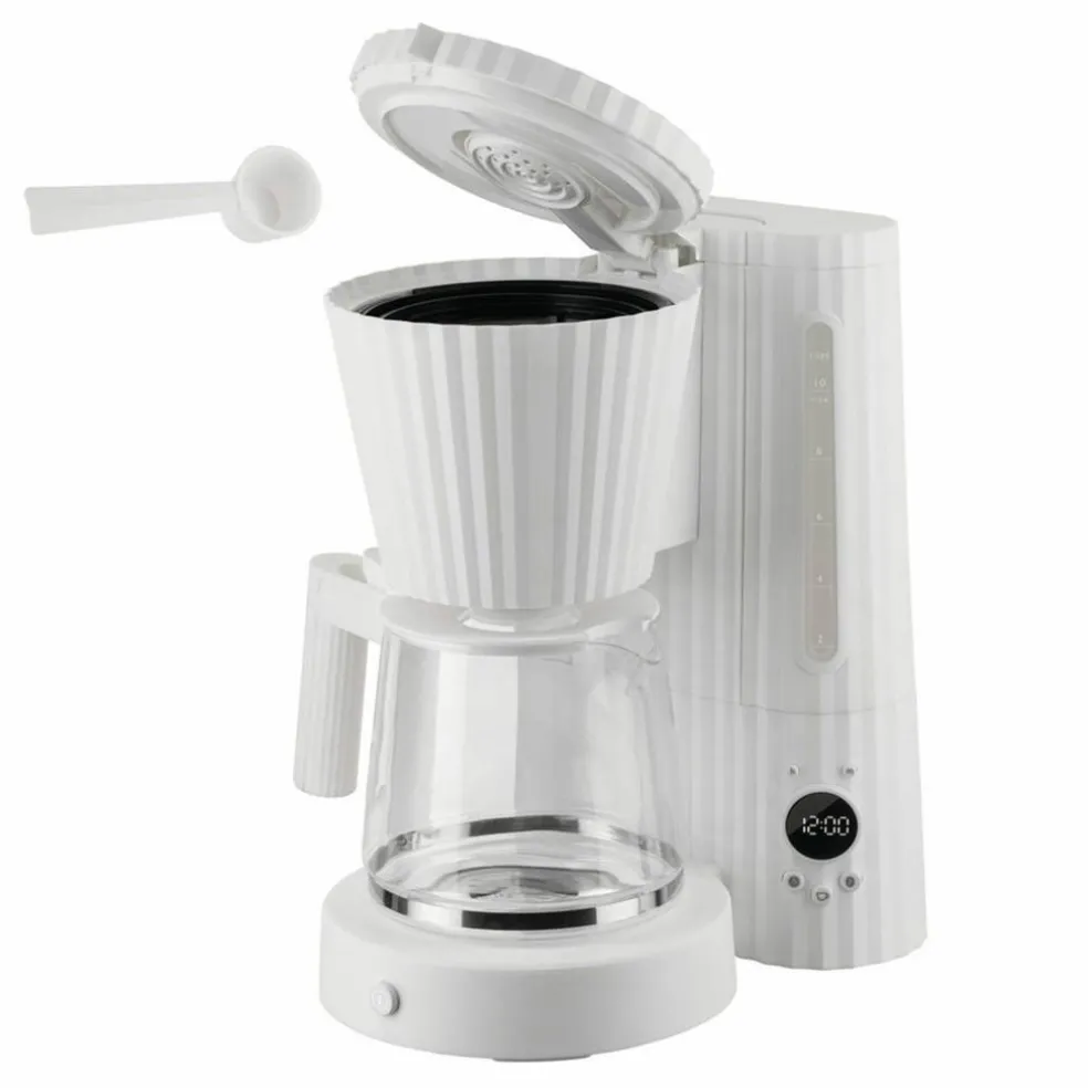 Plissé kaffetrakter, hvit