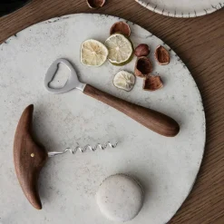 Åpner, 15,5 cm, valnøtt