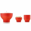 Popcornmaker XL + 4 skåler, rød