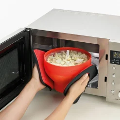 Popcornmaker XL + 4 skåler, rød