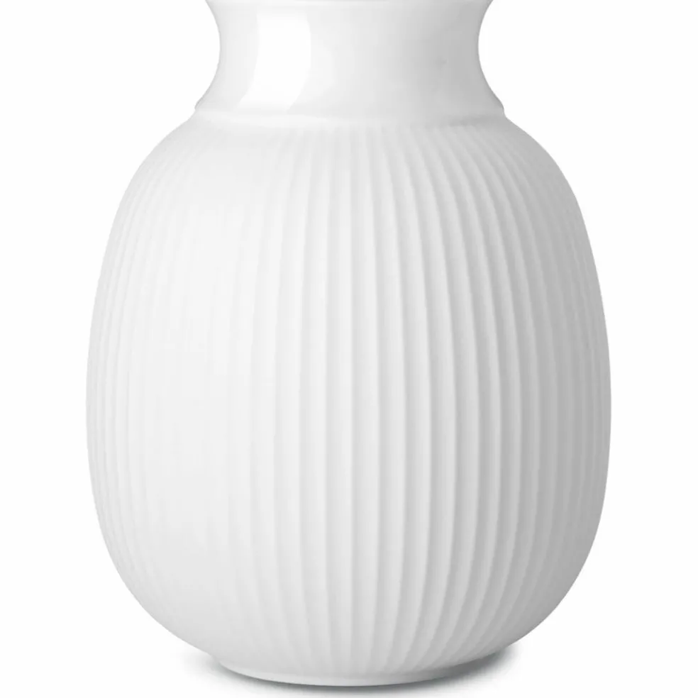 Porcelæn Curve Vase 12,5 cm. hvit håndlaget porselen