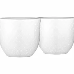 Porcelæn Rhombe Eggkopp H4,5 hvit porselen 2 st.