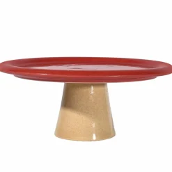 Porto kakefat 26,5 x 11 cm, rød/beige