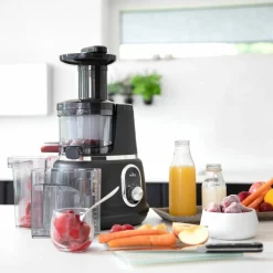 Premium slow juicer, svart