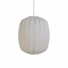 Prisma taklampe i lin 35 cm, hvit