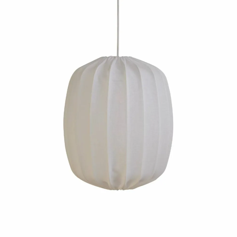 Prisma taklampe i lin 35 cm, hvit