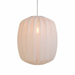 Prisma taklampe i lin 35 cm, hvit